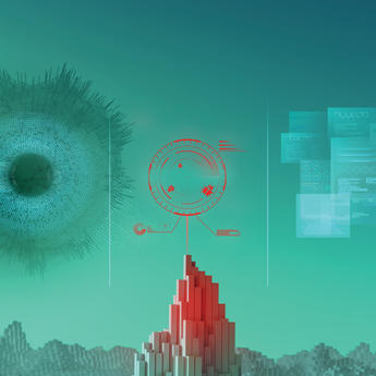 PropheCy Image of a cyberlandscape with a detection alert