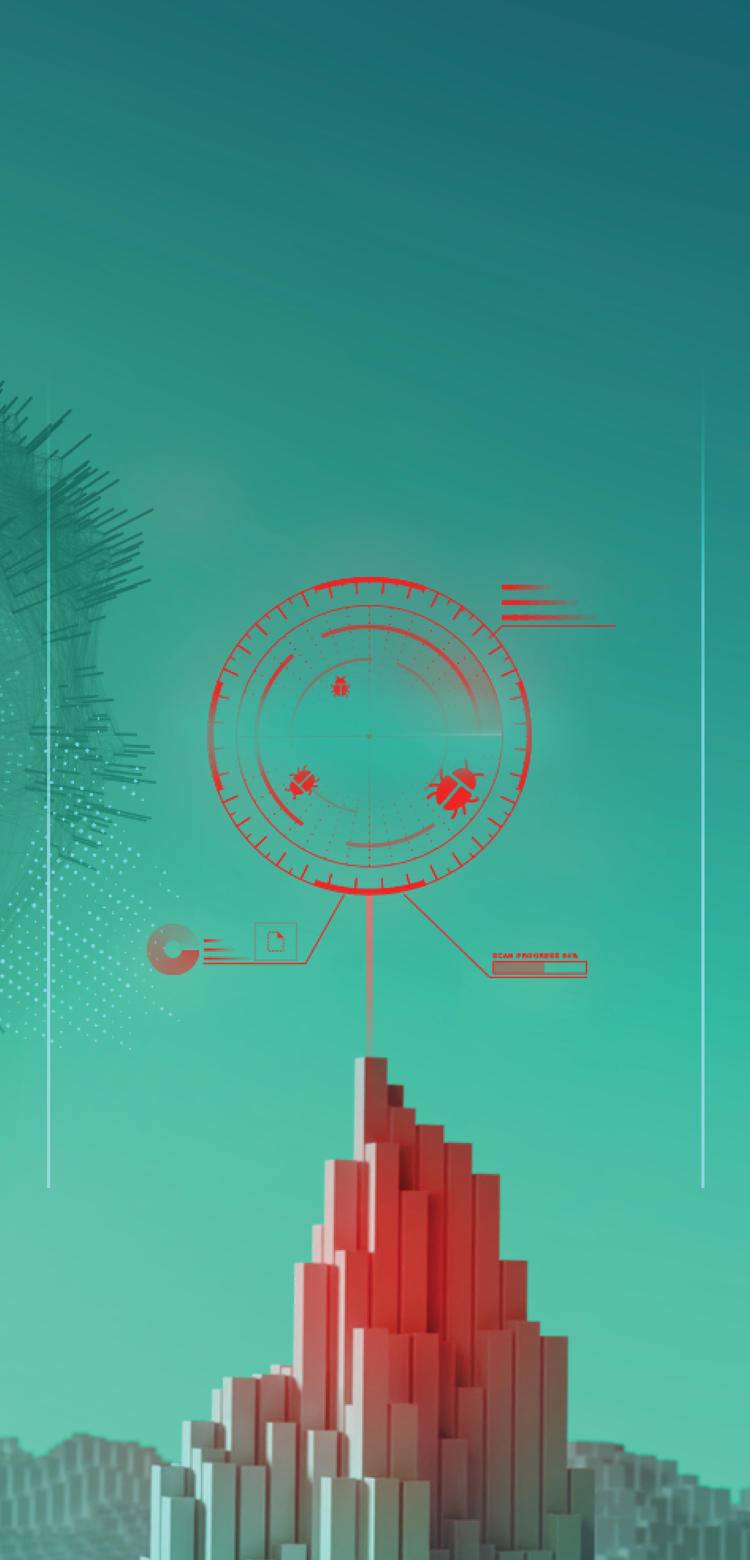 PropheCy Image of a cyberlandscape with a detection alert